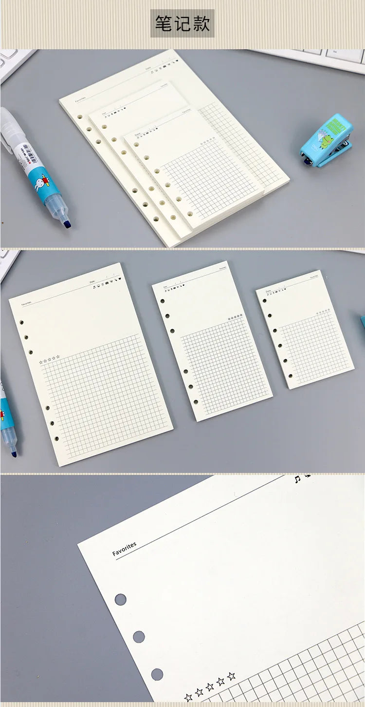 Loose Leaf Notebook Refill Paper Set