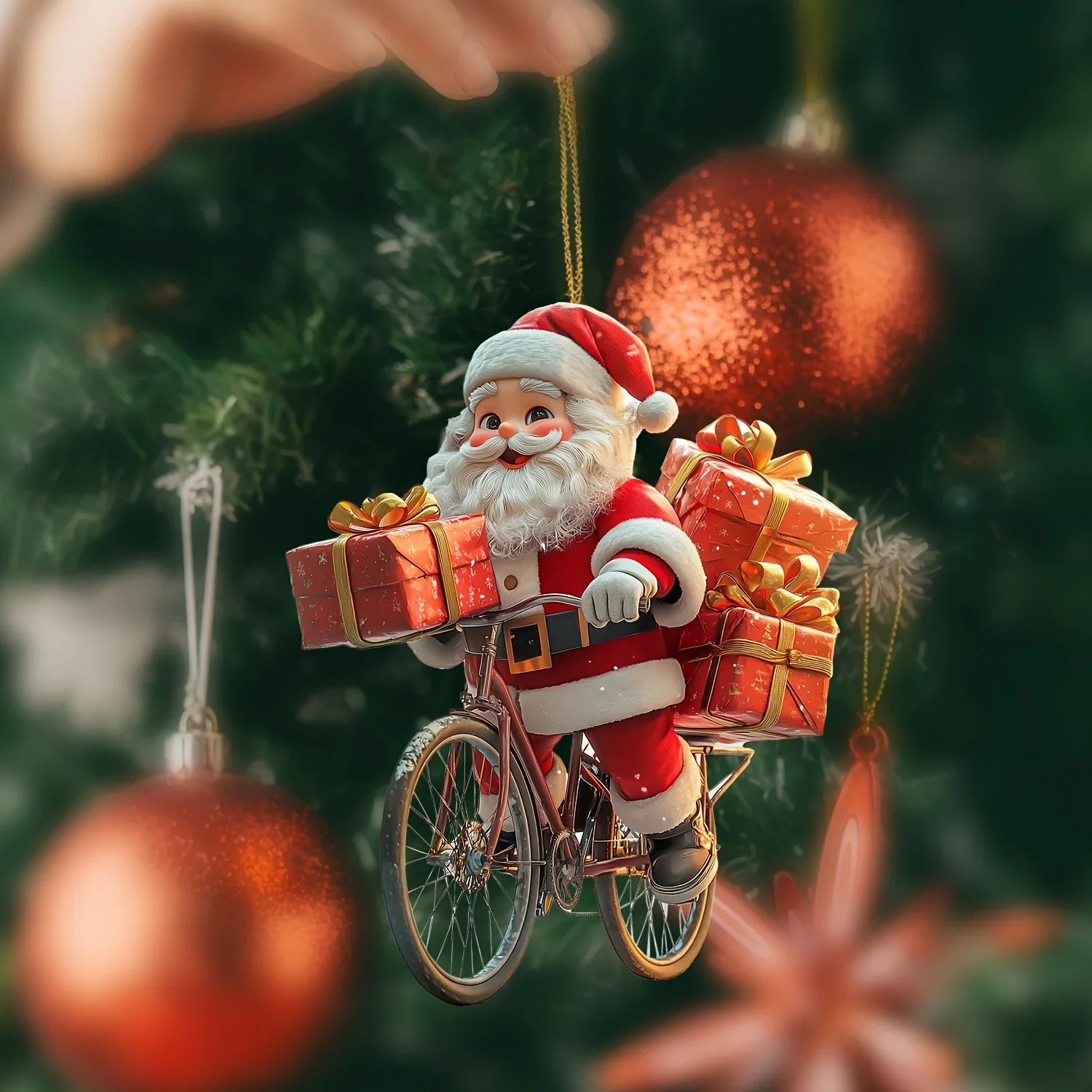 2D Santa Claus Christmas Ornament