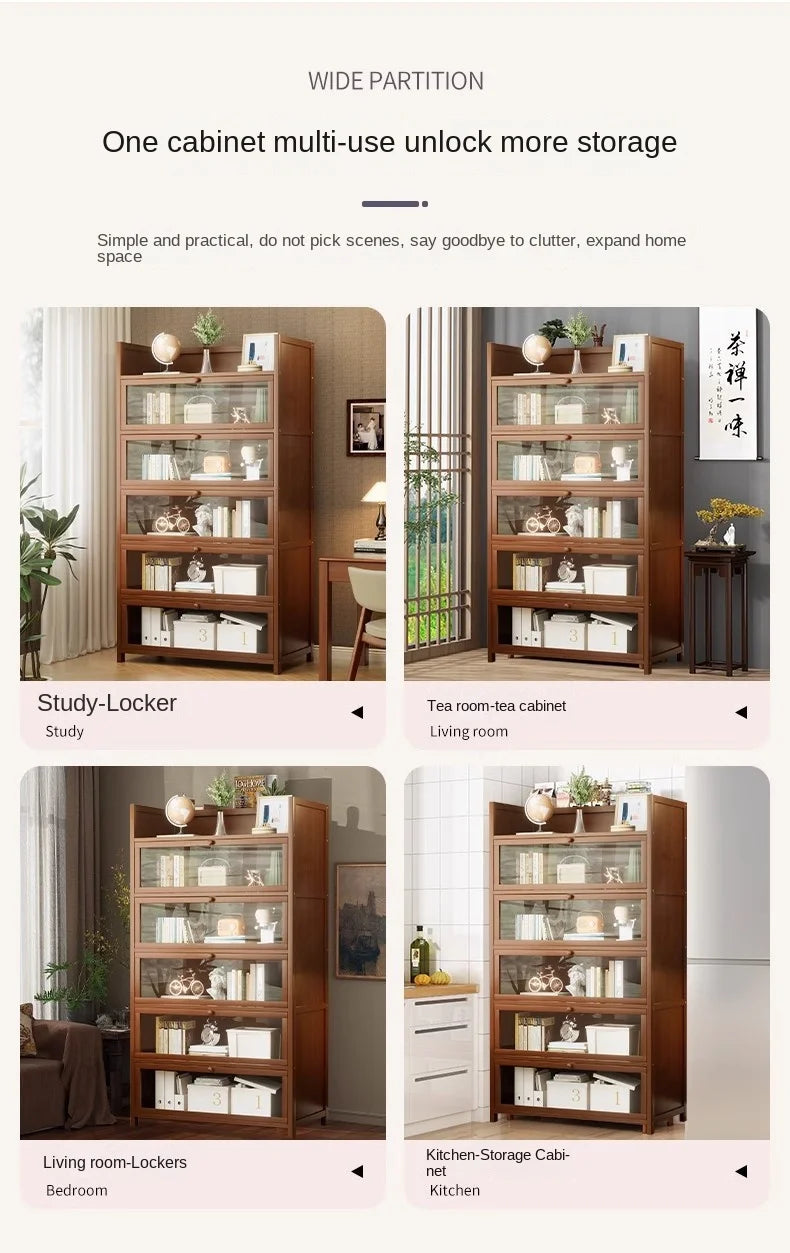 Floor-Standing Bookshelf with Doors