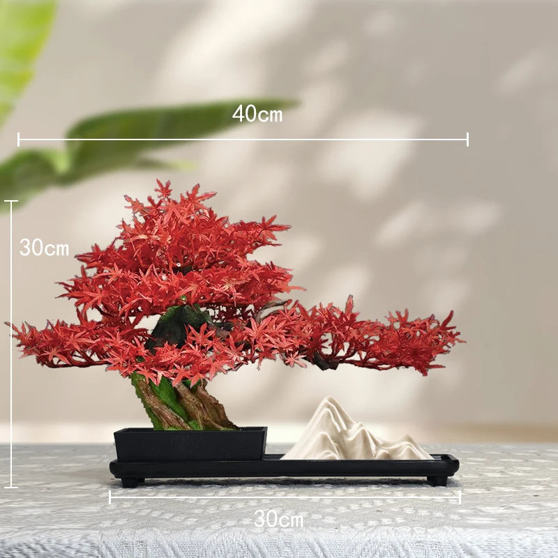Simulated Welcome Pine Bonsai Ornament