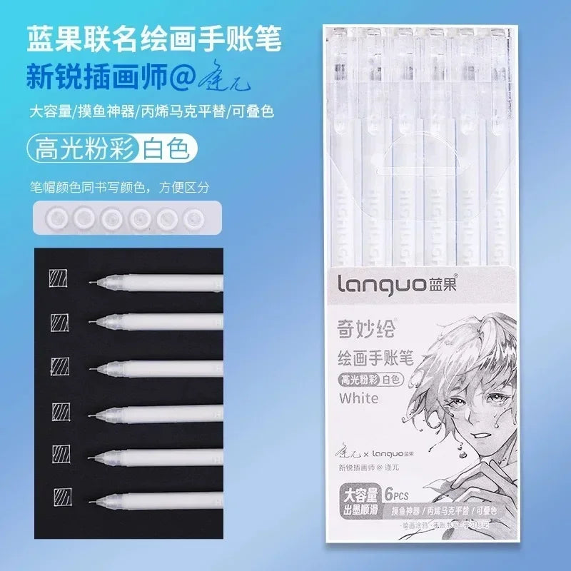 198/6 PCS Morandi Gel Pen Set