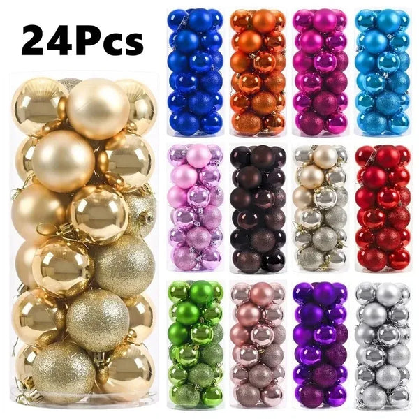 24PCS Christmas Tree Ball Ornaments