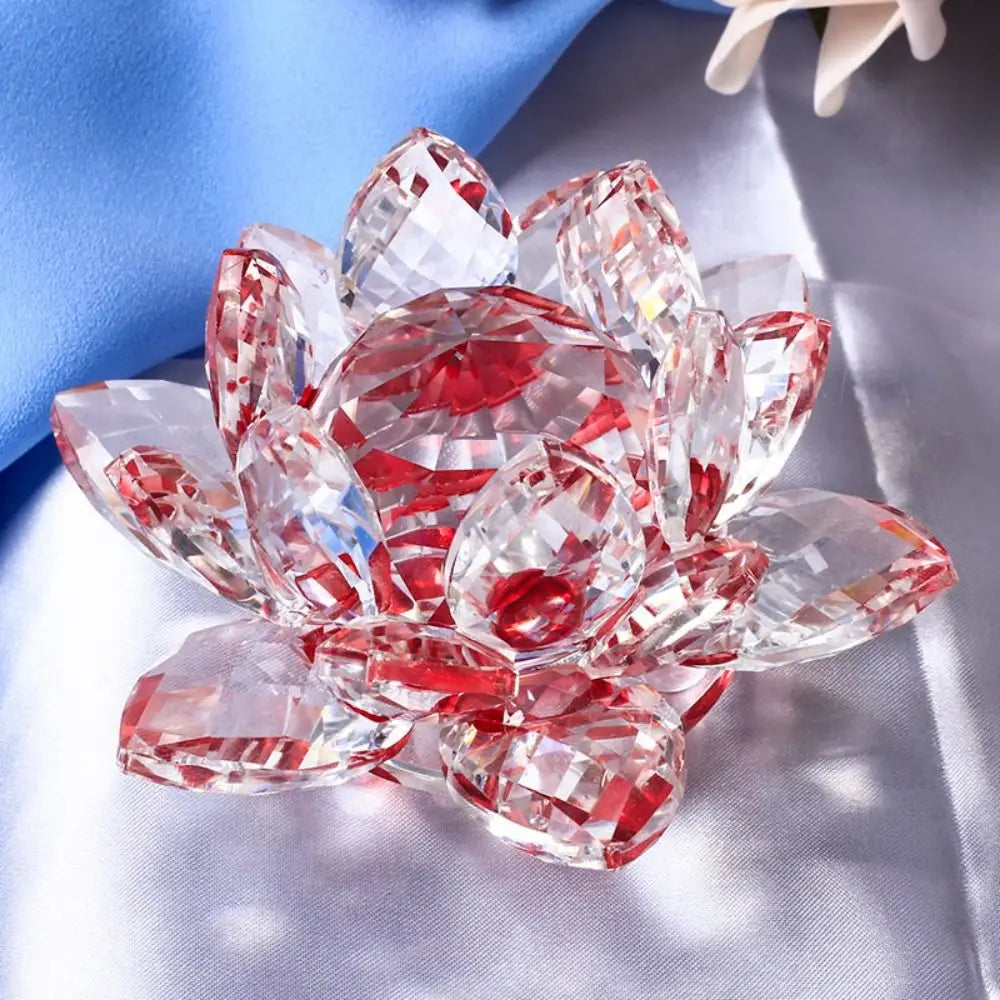 Crystal Lotus Flower Figurine: