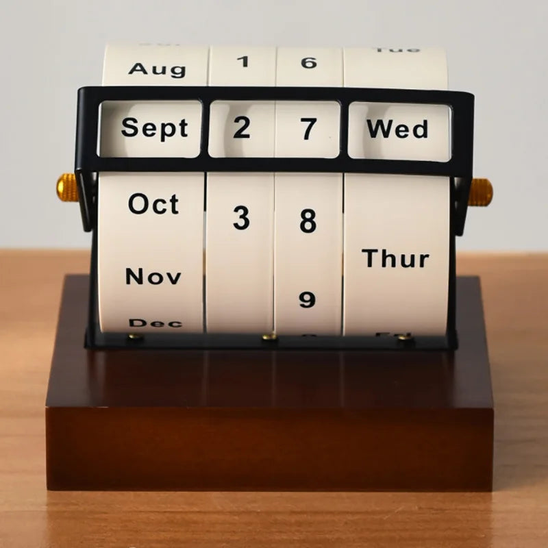 Rotating Wheel Perpetual Desk Calendar