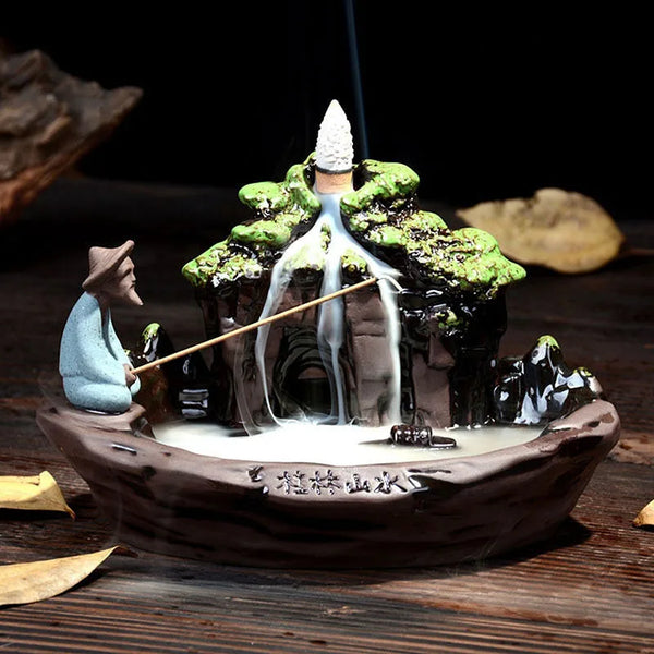 Fashion Ceramic Art Backflow Incense Burner