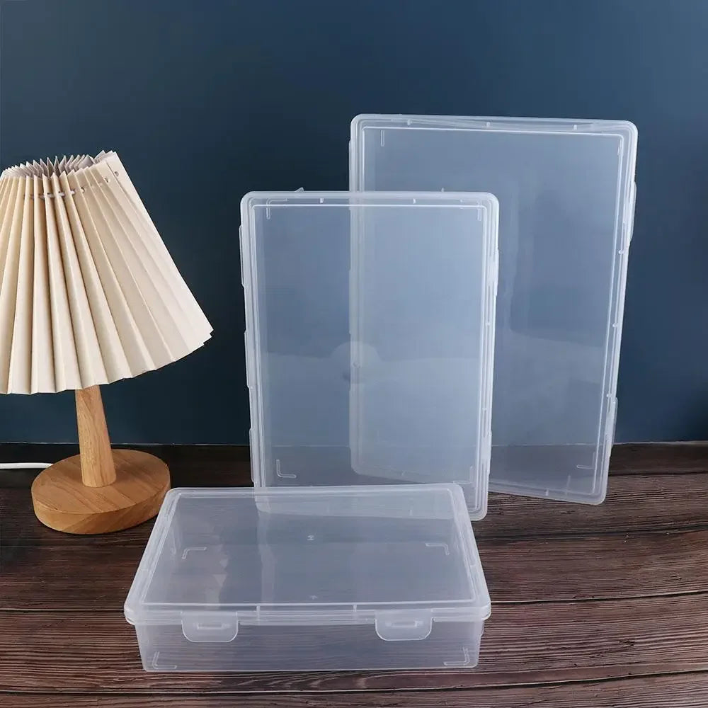 Transparent A4 File Storage Box