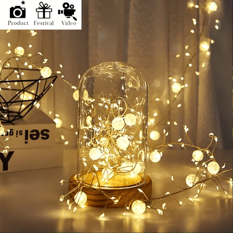 400 LED Ice Crack Ball String Lights
