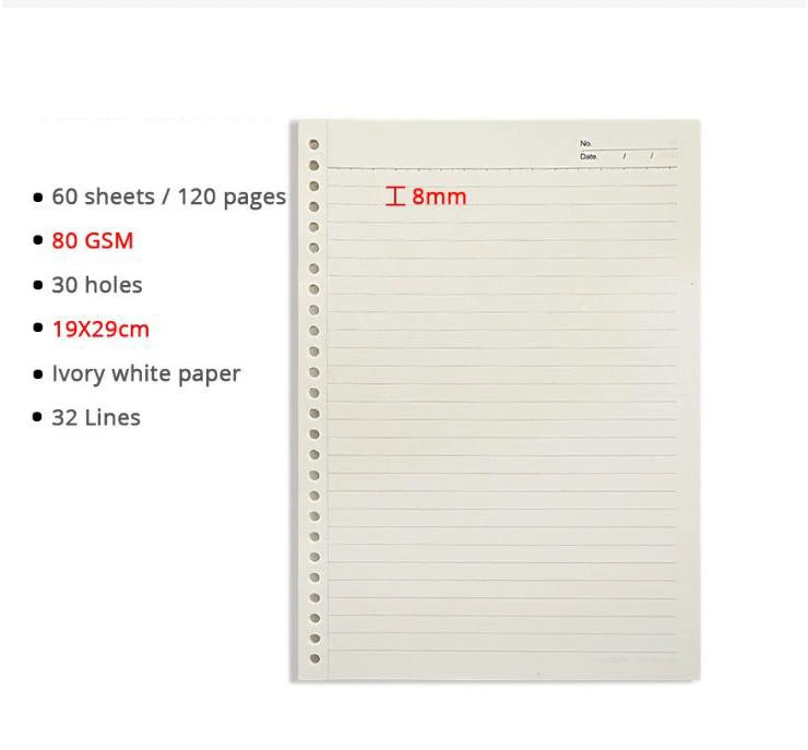 Refillable A4/B5/A5 Binder Notebook