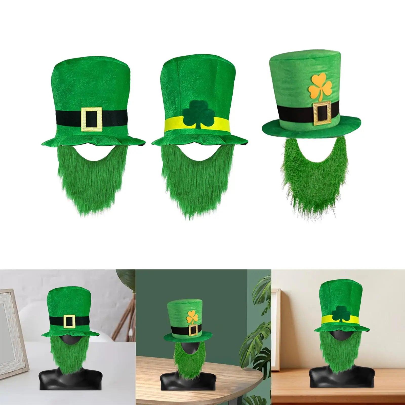 St. Patrick's Day Leprechaun Hat with Beard