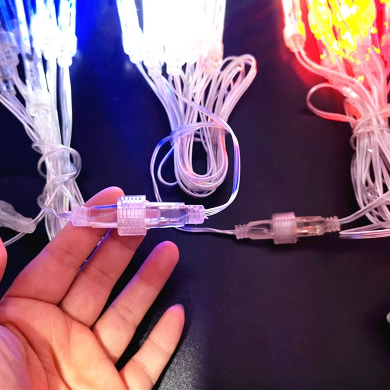 LED Meteor Shower Rain String Lights