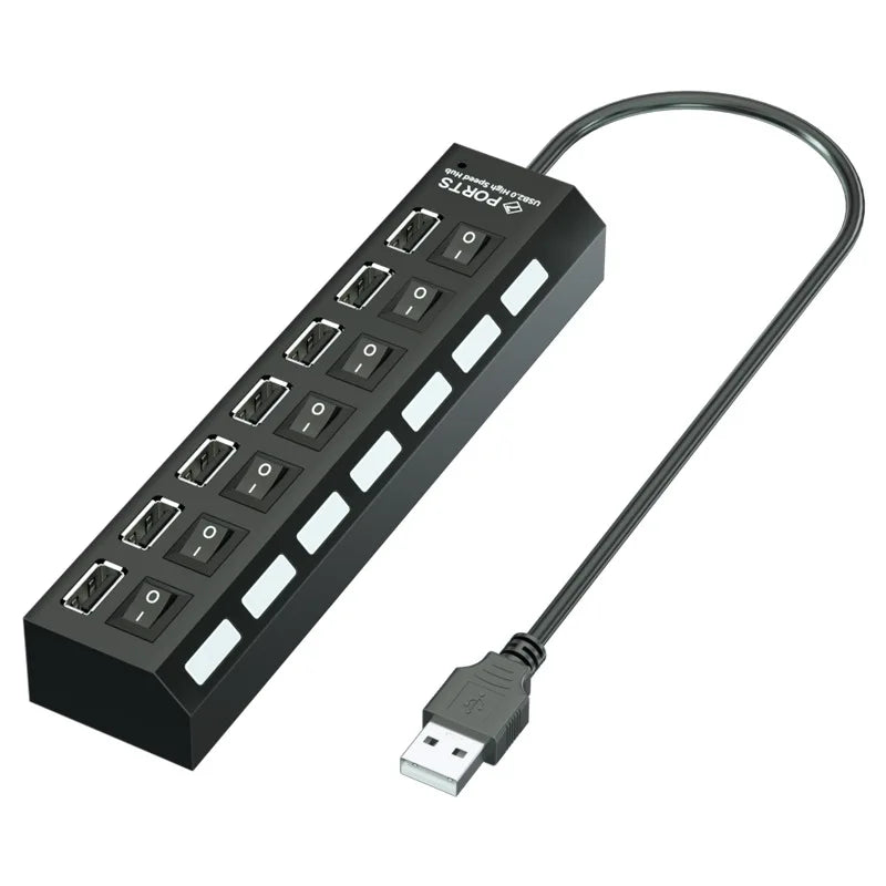 USB Hub 4/7-Port with On/Off Switch