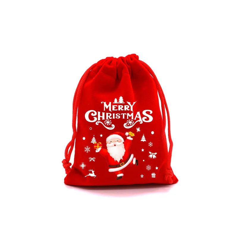 Red Velvet Christmas Gift Bag
