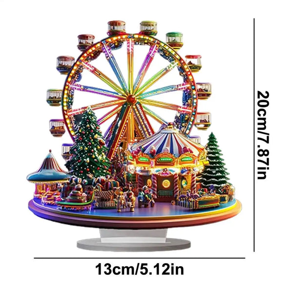 2D Acrylic Ferris Wheel Christmas Ornament