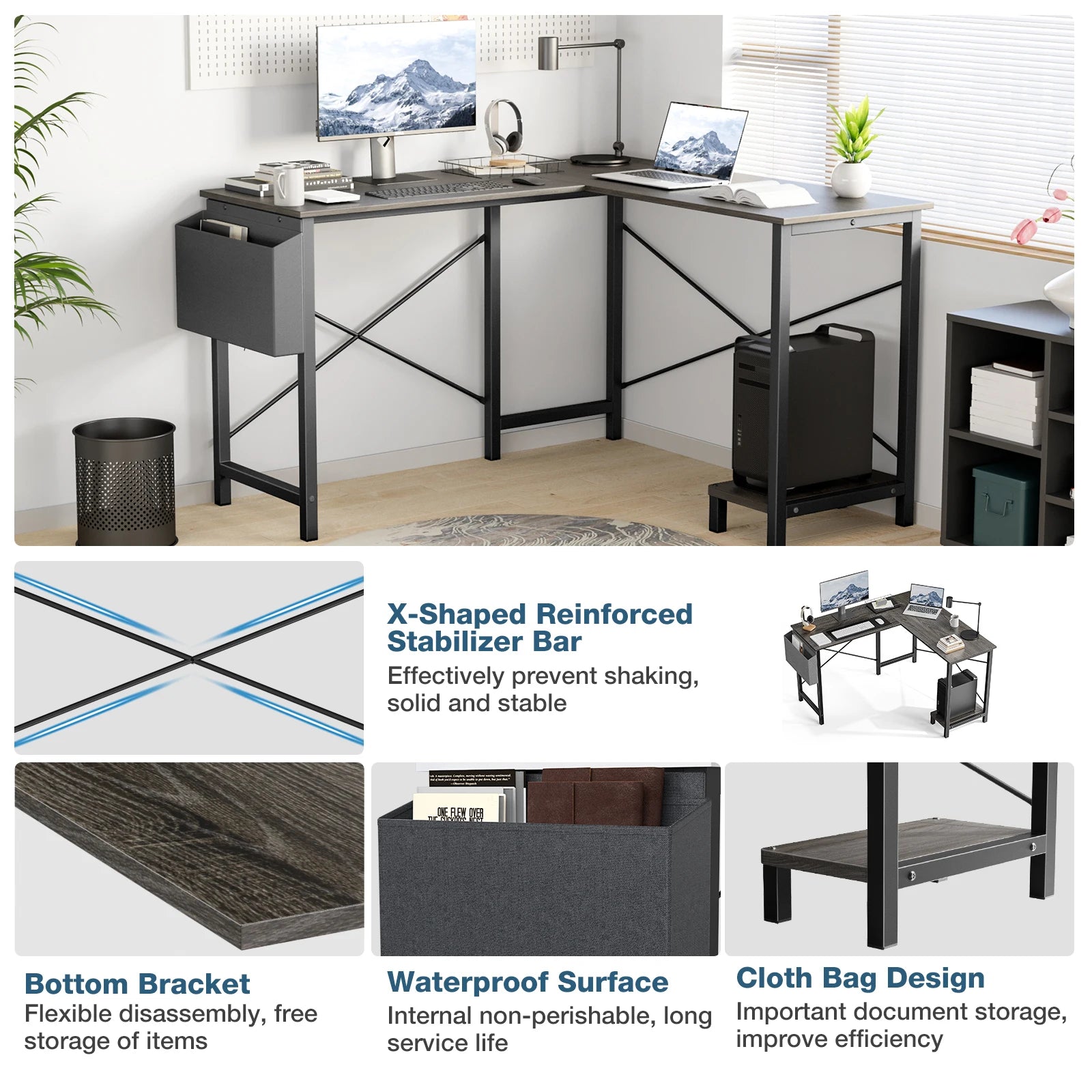 JHK Gaming Corner Office Table