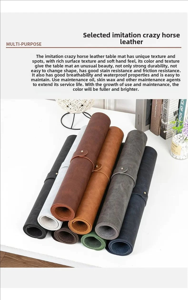 Waterproof PU Leather Desk Mat & Mouse Pad