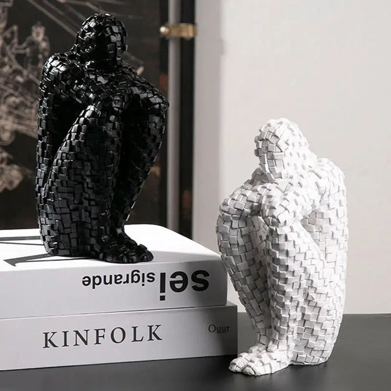 Nordic Thinker Resin Sculpture