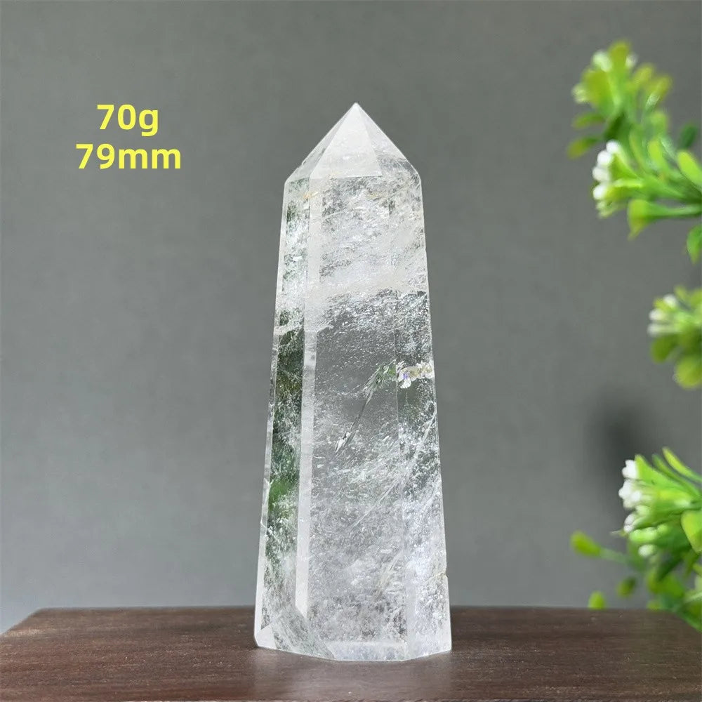 Natural Clear Quartz Crystal Obelisk