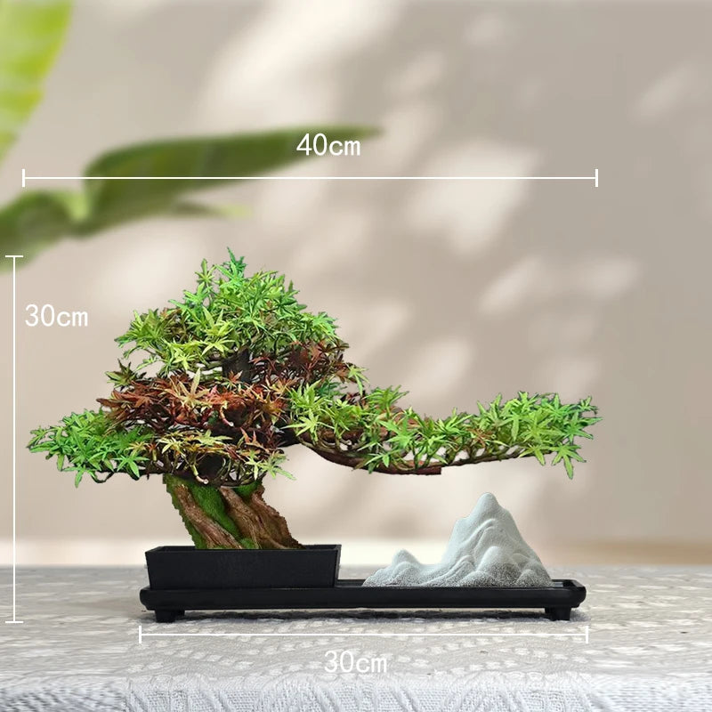 Simulated Welcome Pine Bonsai Ornament