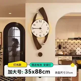 Retro Wooden Wall Clock Decor