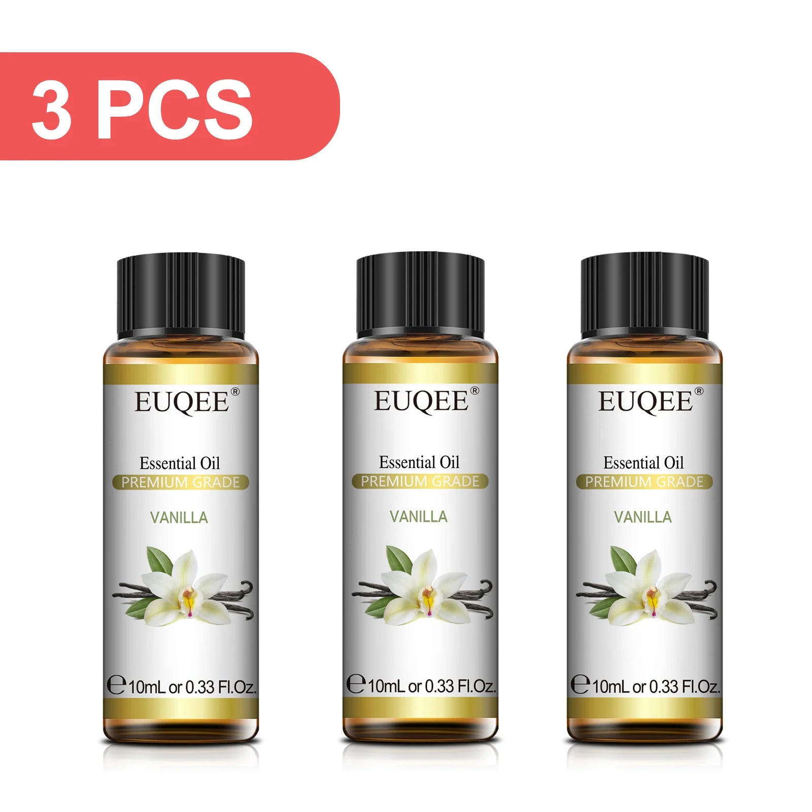 EUQEE 3-Piece Essential Oil Set, 10ml
