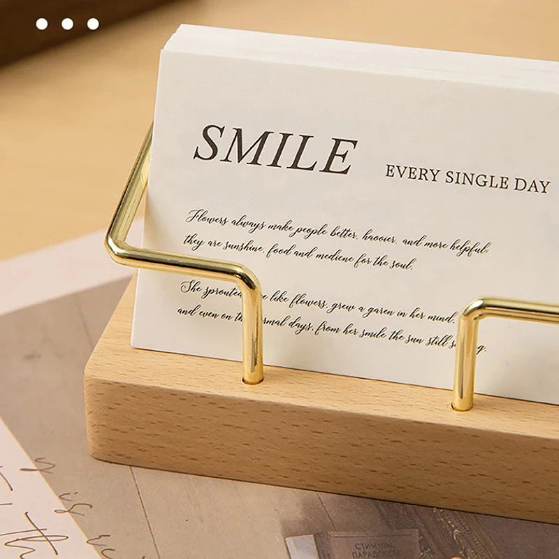 Wooden Business Card Holder Organizer