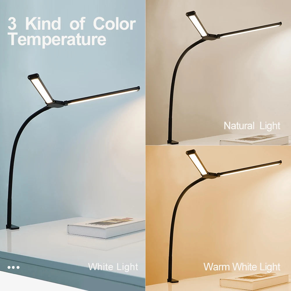 24W Ultra Bright LED Desk Lamp with Clamp