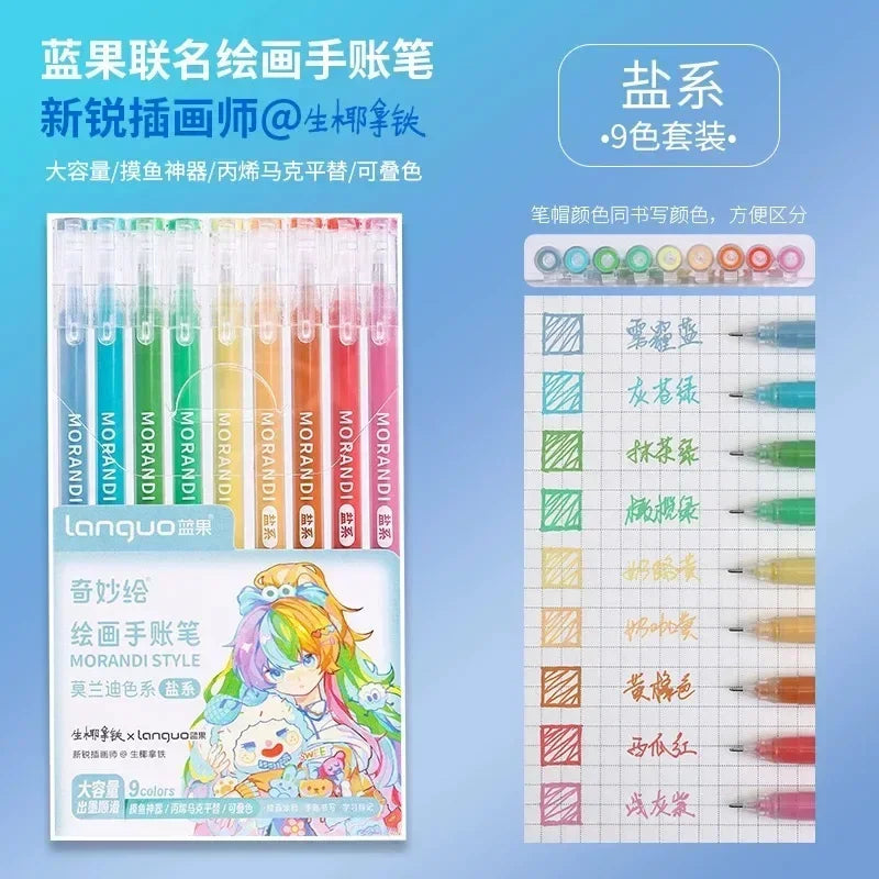 198/6 PCS Morandi Gel Pen Set