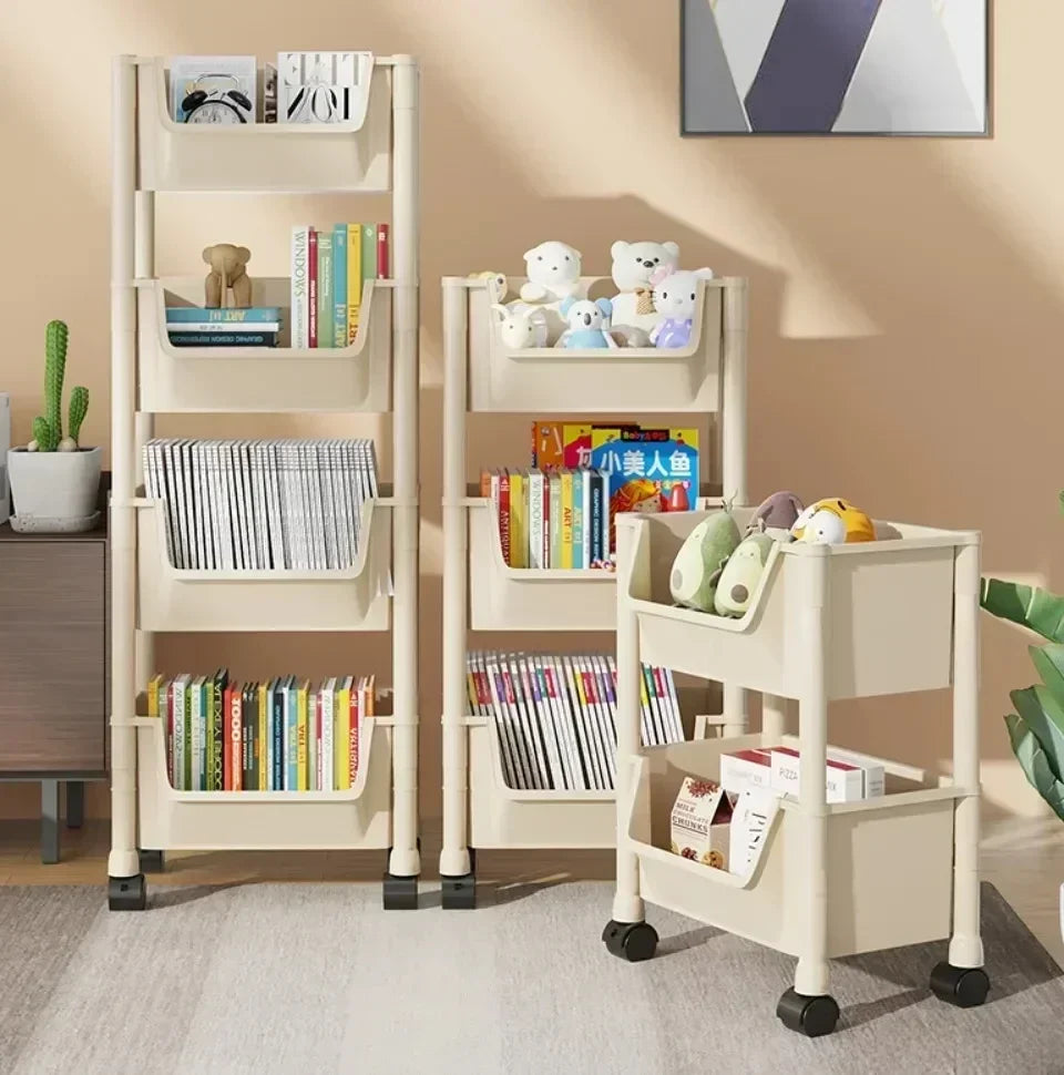 Plastic Rolling Utility Cart with Handle