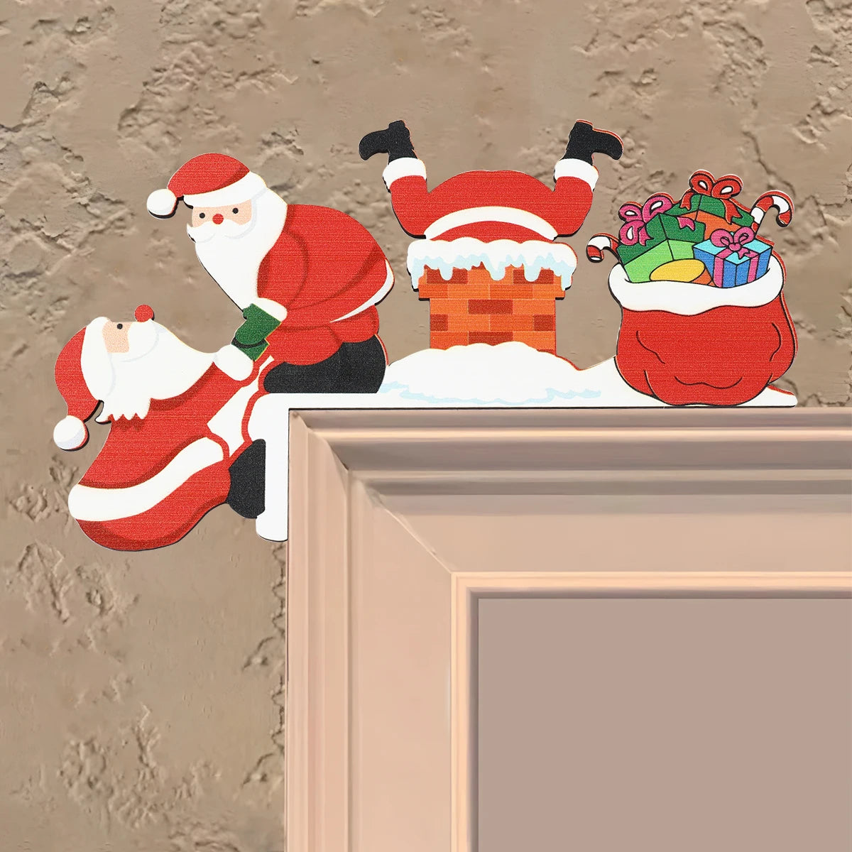 Merry Christmas Wooden Door Frame Ornament