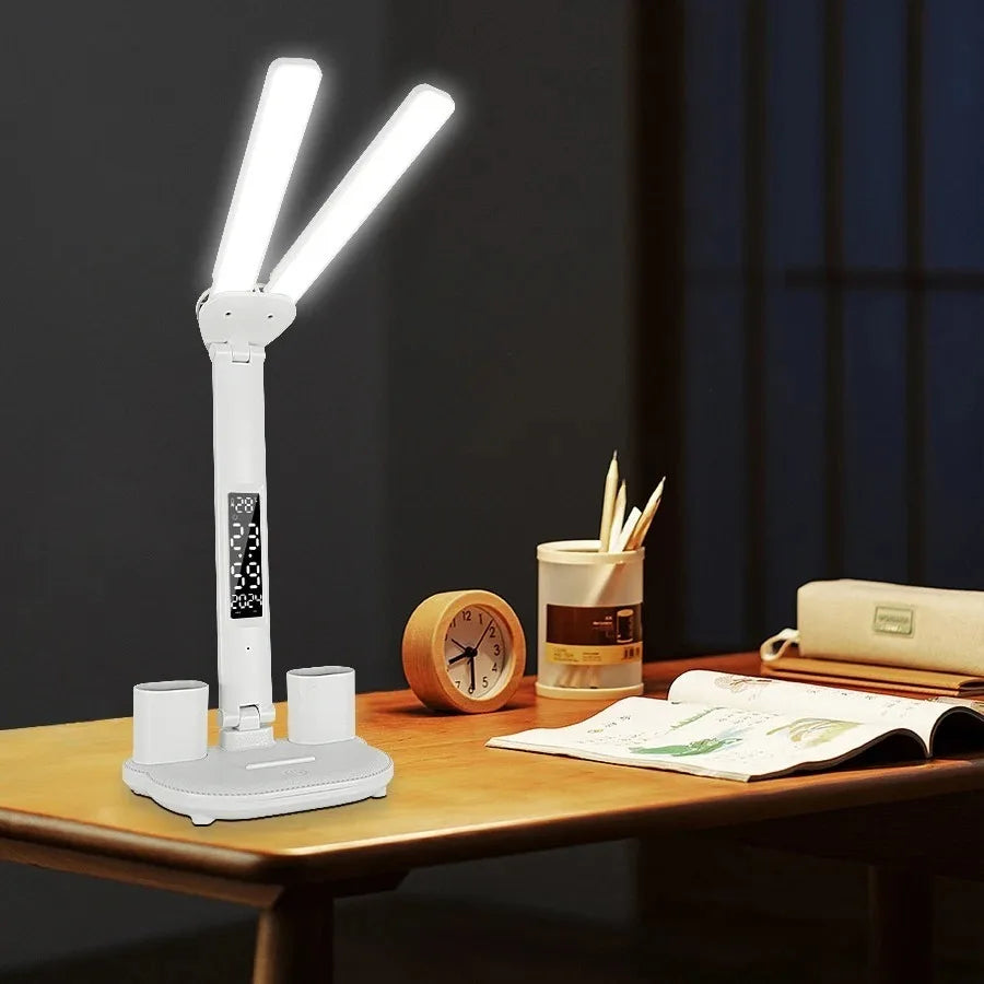 LED Desk Lamp with Clock