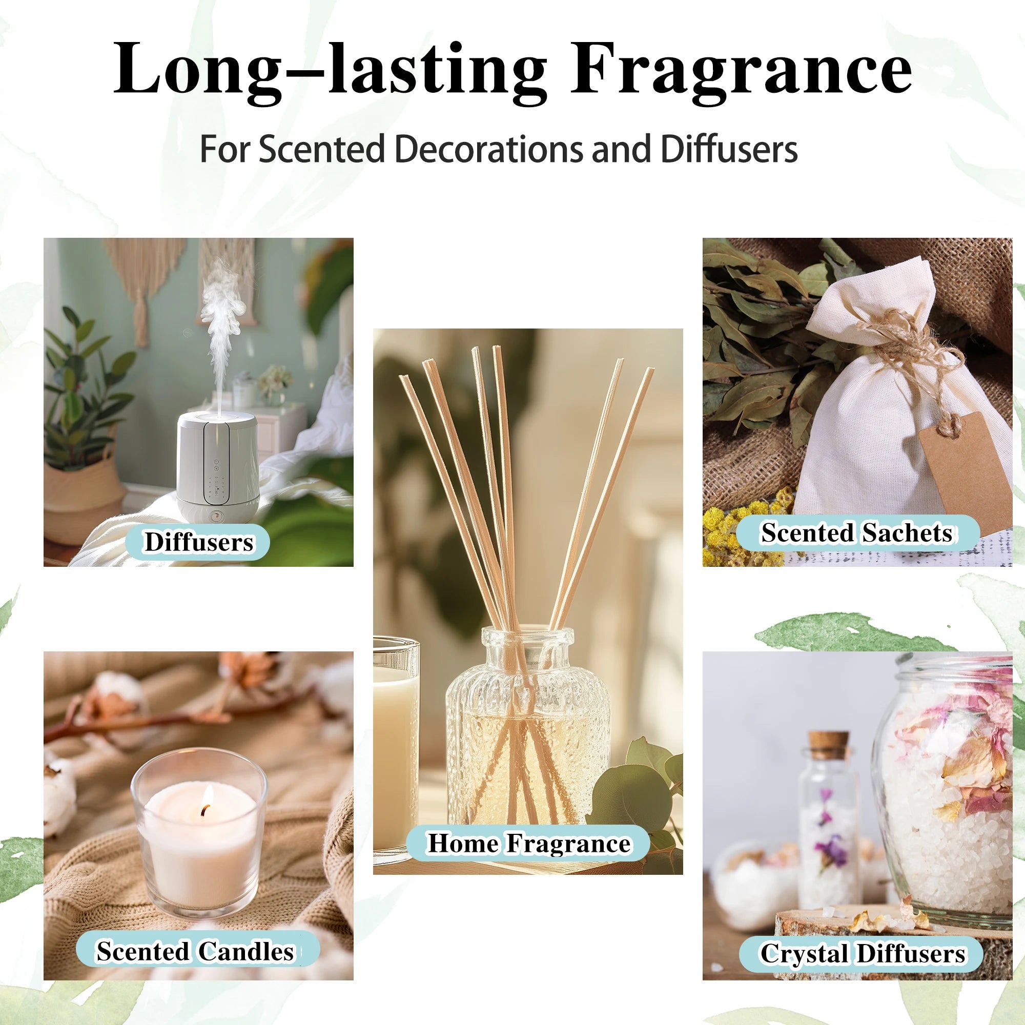 EUQEE 3-Piece Essential Oil Set, 10ml