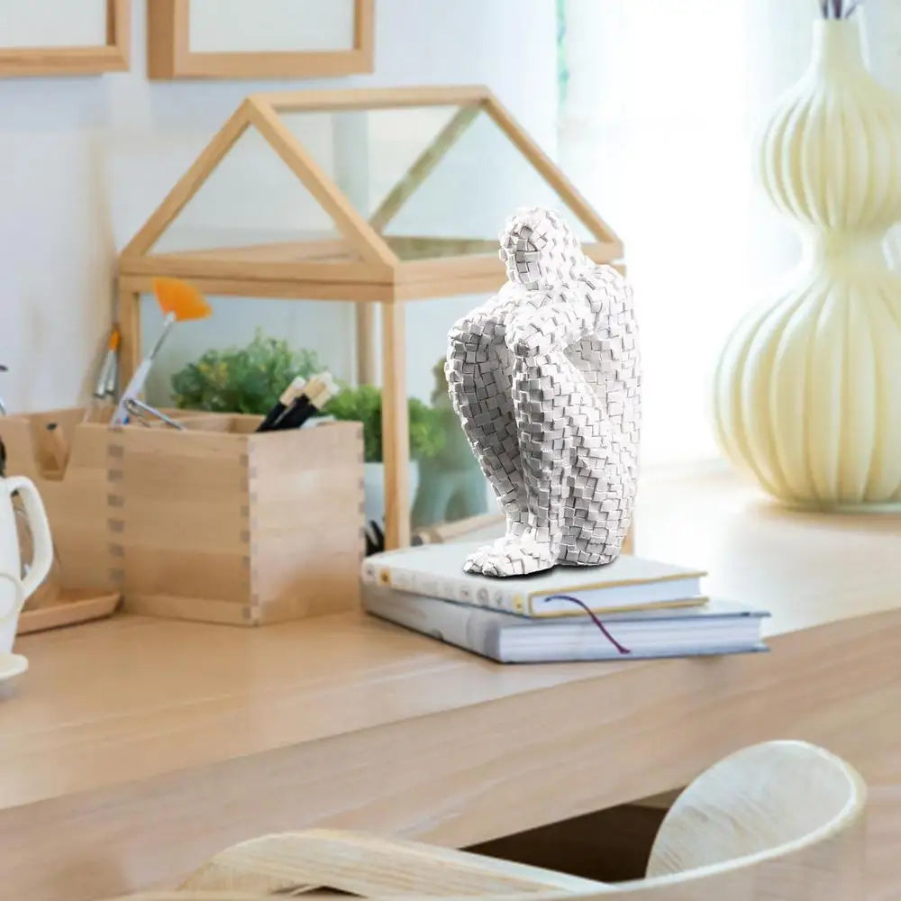 Nordic Thinker Resin Sculpture