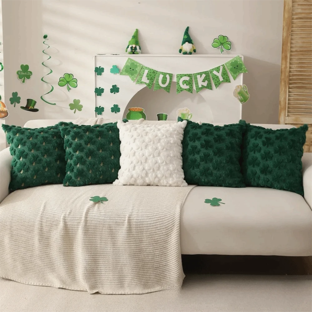 St. Patrick's Day Shamrock Pillow Cover