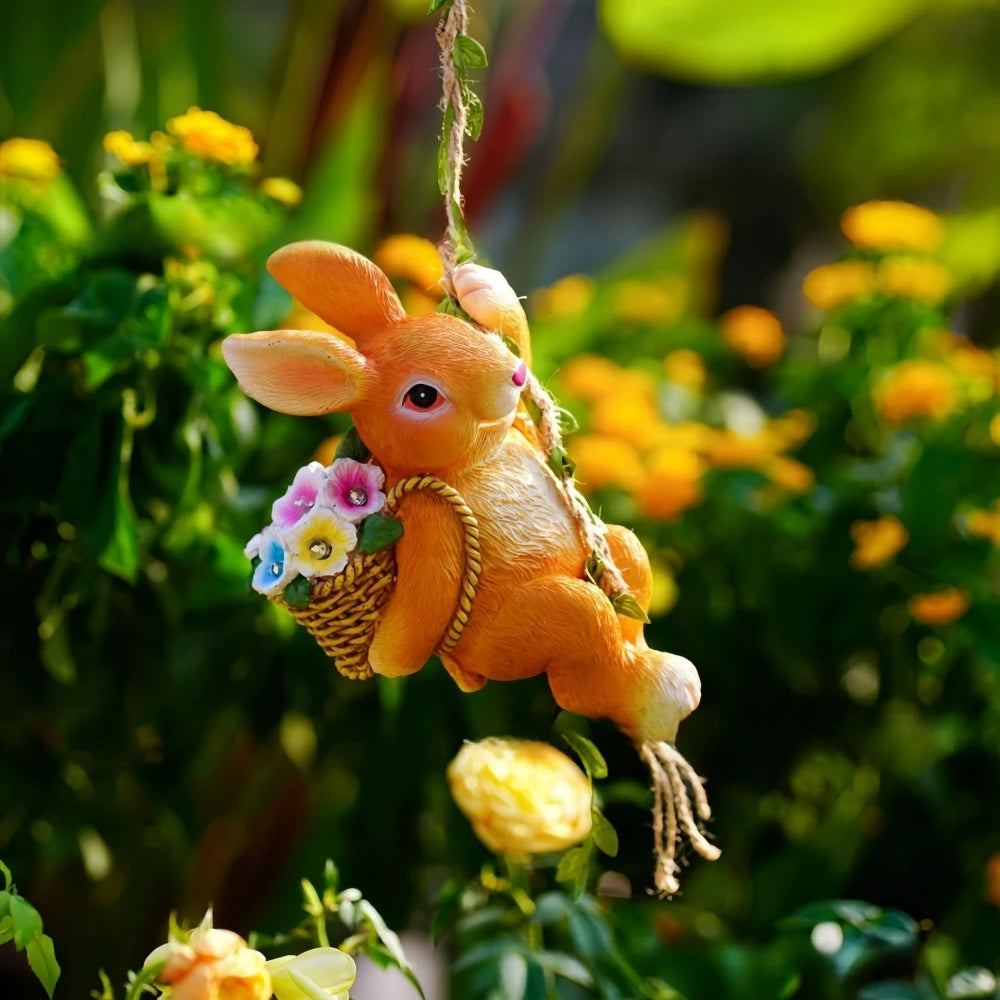 Climbing Rabbit Solar Light Figurine