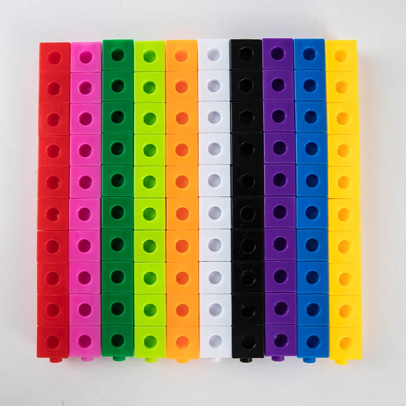 100Pcs Linking Cubes Math Manipulatives: