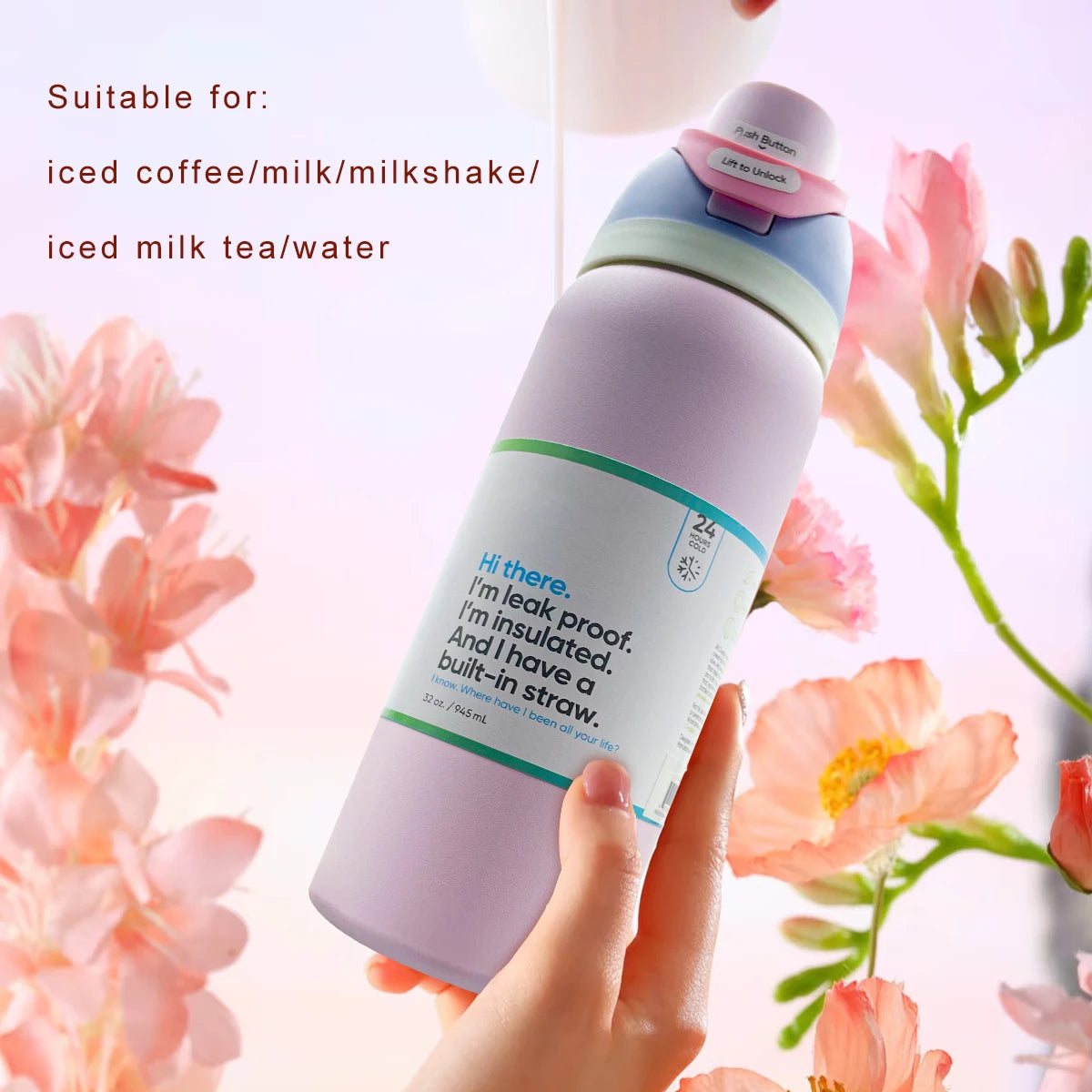 Owala Pink 32oz FreeSip Water Bottle
