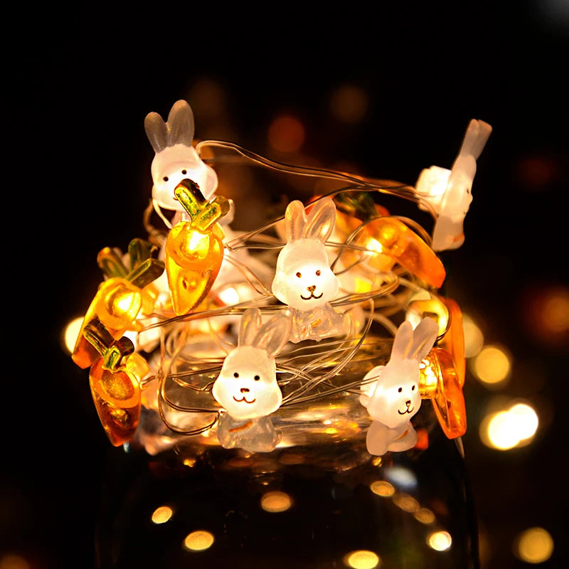 Easter Rabbit & Chick LED String Lights