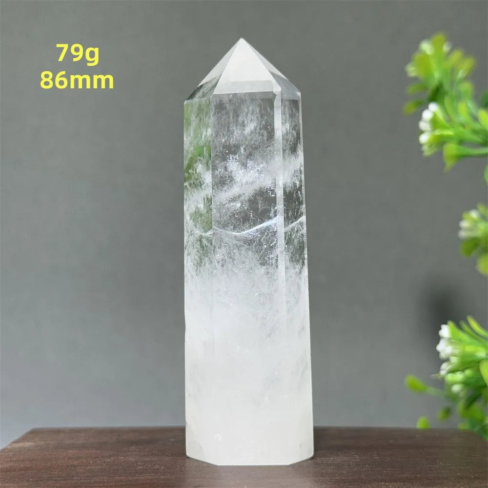 Natural Clear Quartz Crystal Obelisk
