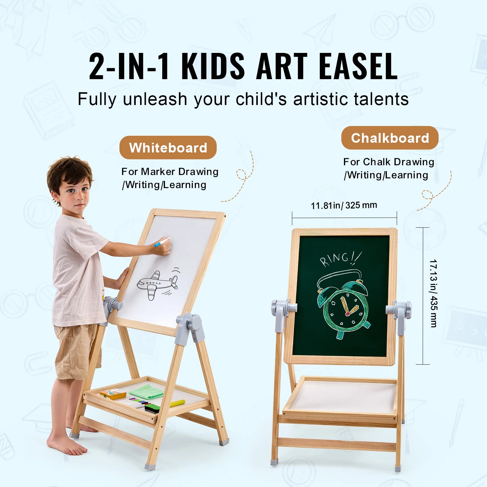 Standing Magnetic Drawing Board Art Easel