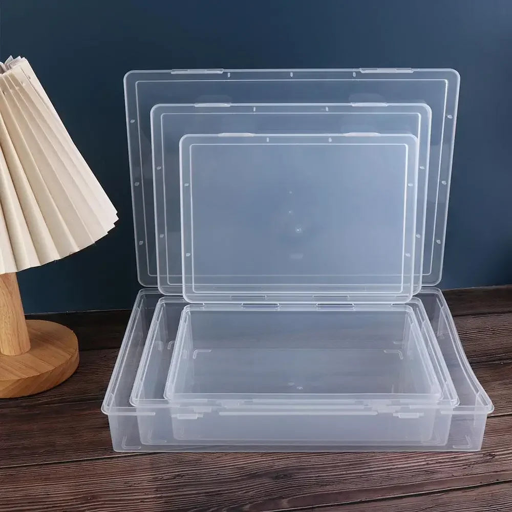 Transparent A4 File Storage Box
