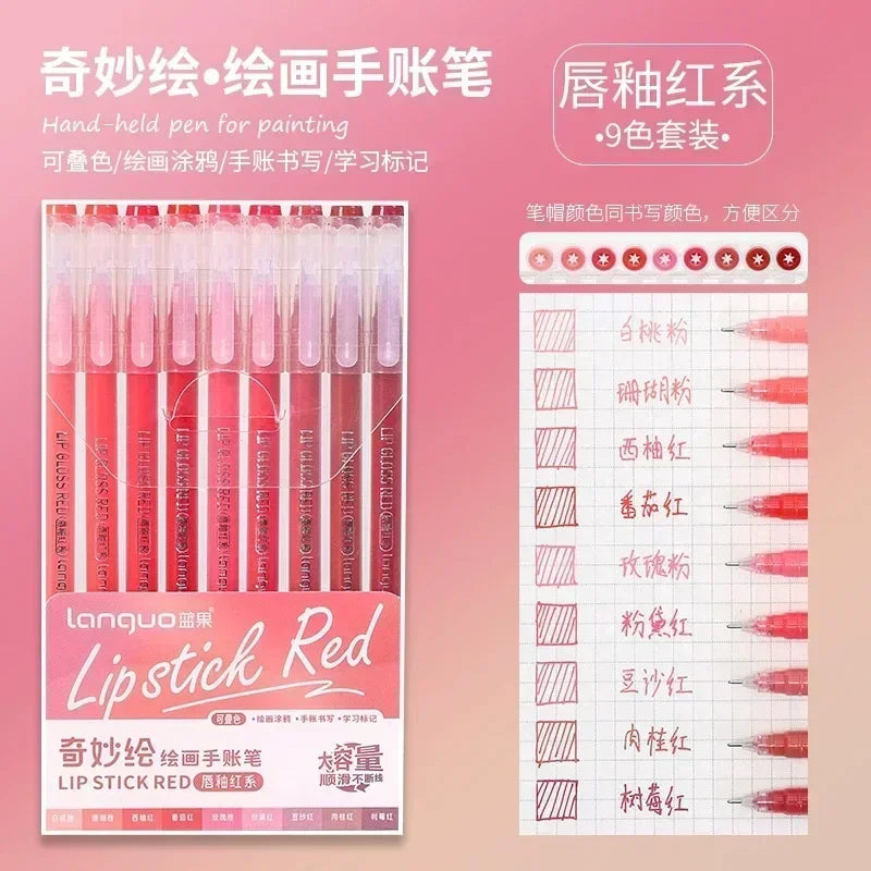 198/6 PCS Morandi Gel Pen Set