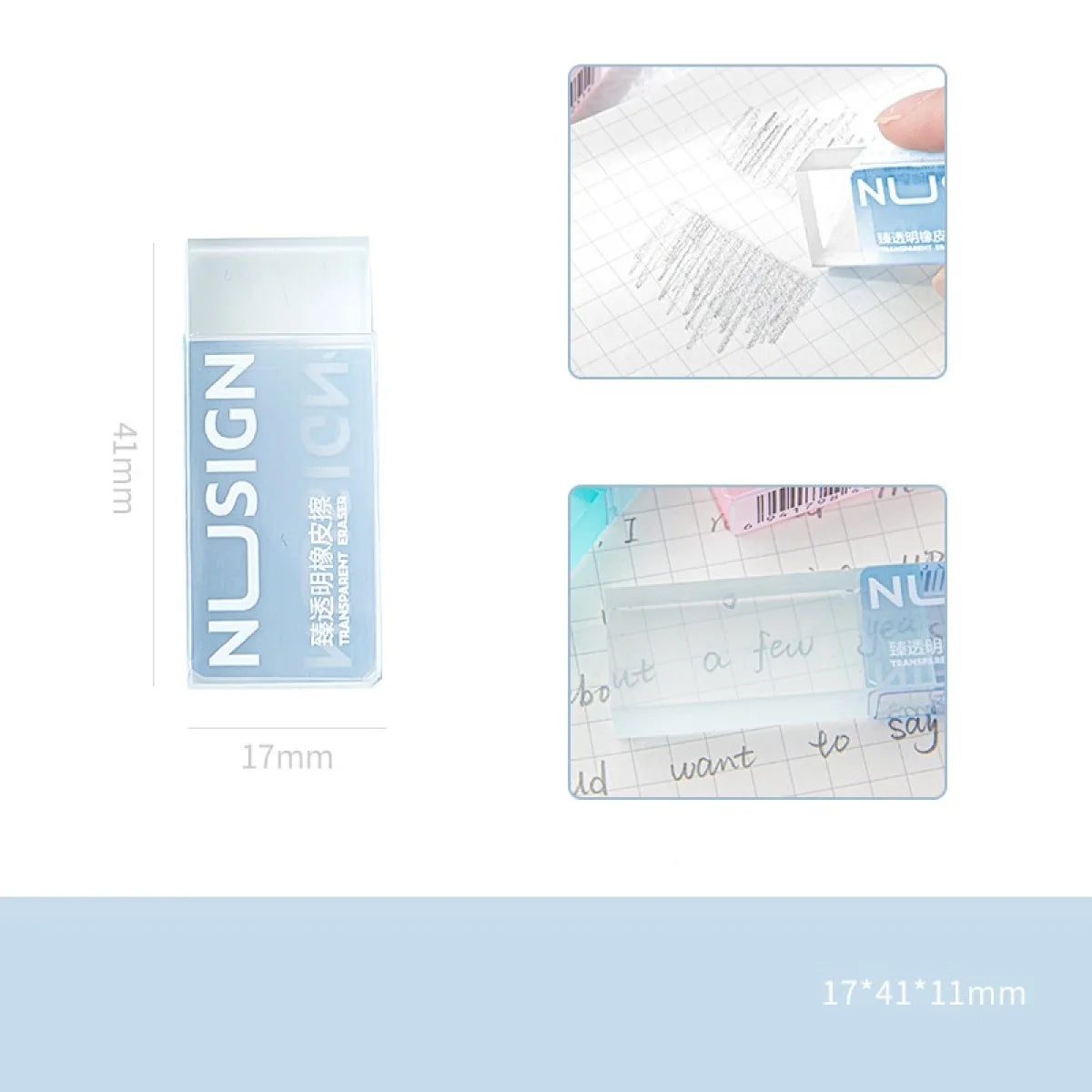 DELI Lovely Transparent Eraser: