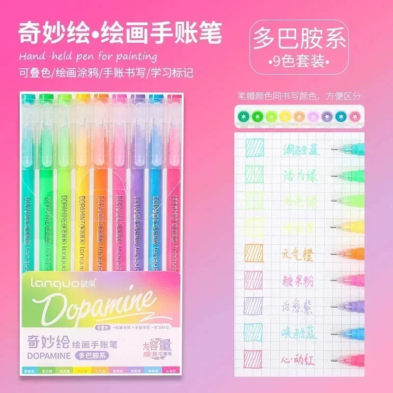 198/6 PCS Morandi Gel Pen Set