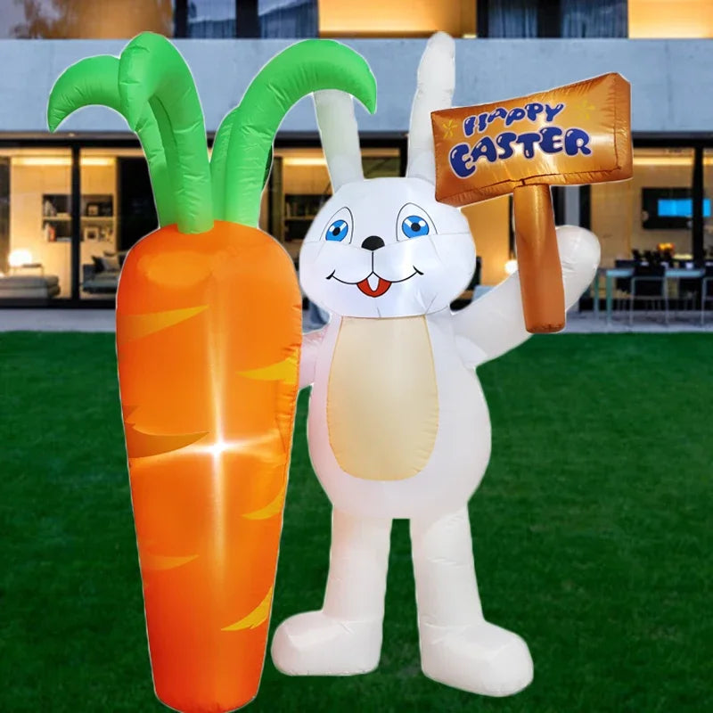 6FT Inflatable Easter Carrot Rabbit