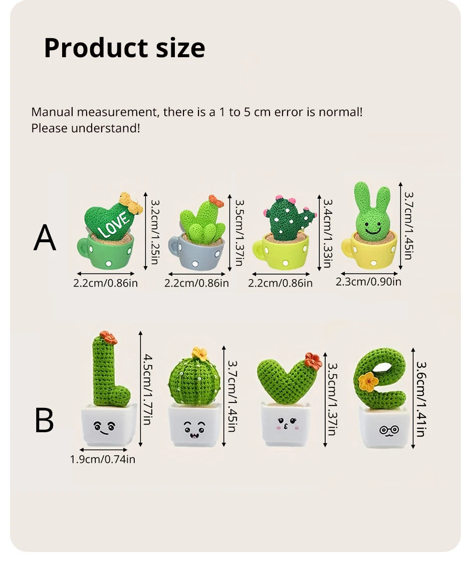 Mini Artificial Succulent Set – 4-Piece Faux Plants for Table or Decor