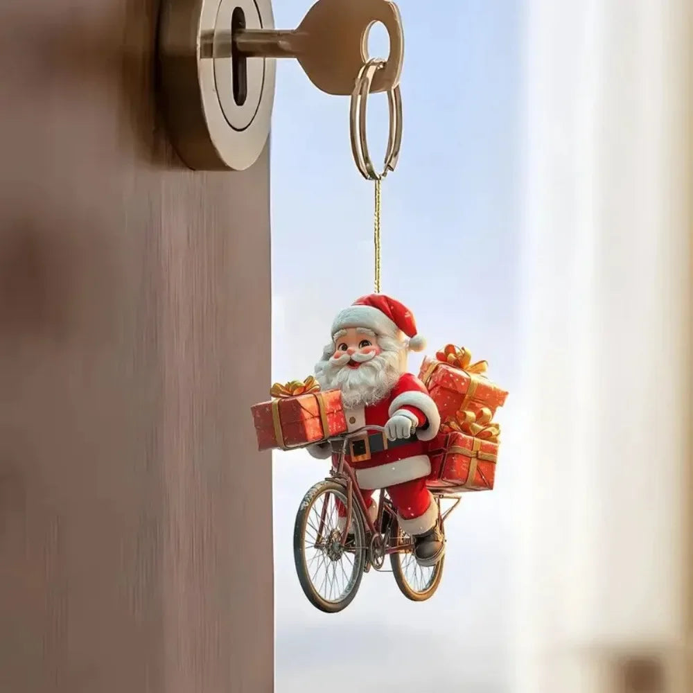 2D Santa Claus Christmas Ornament