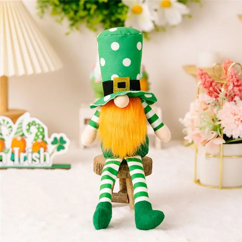 St. Patrick's Day Plush Gnome Table Decor