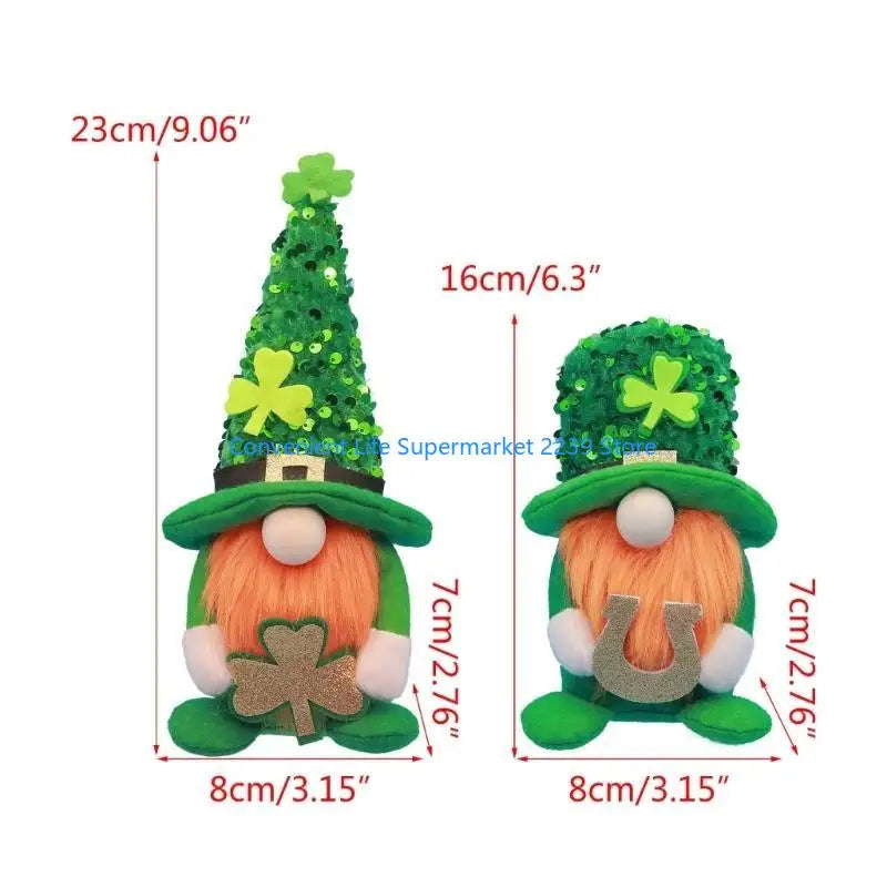 St. Patrick's Day Gnome Plush Decor