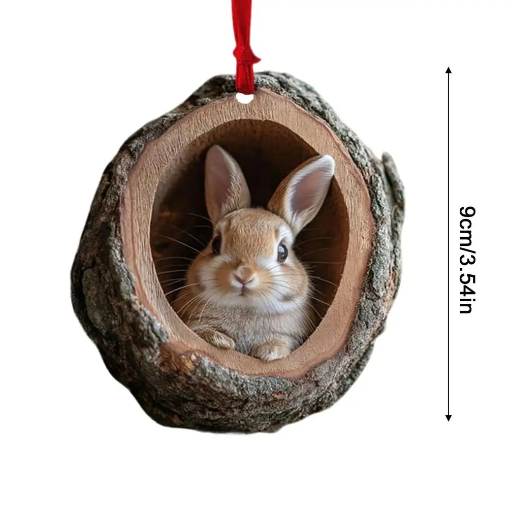 Acrylic Animal Christmas Tree Ornaments