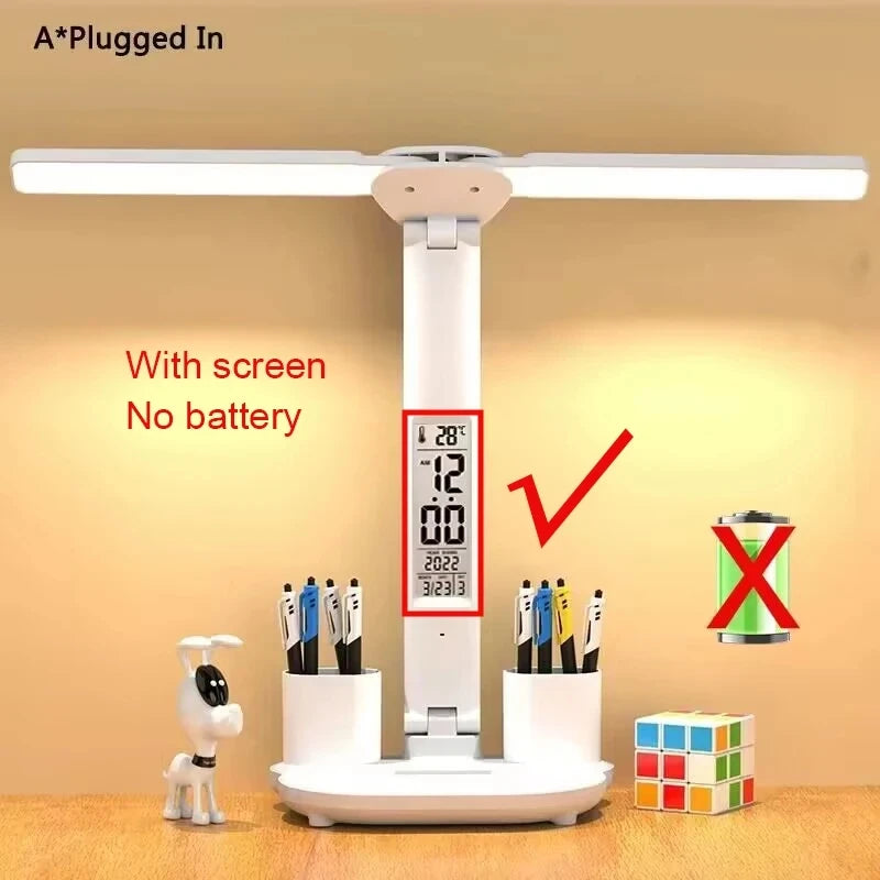 LED Desk Lamp with Clock
